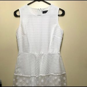 New Ivanka Trump Sleeveless White Eyelet Fit & Flare Dress Sz. 8